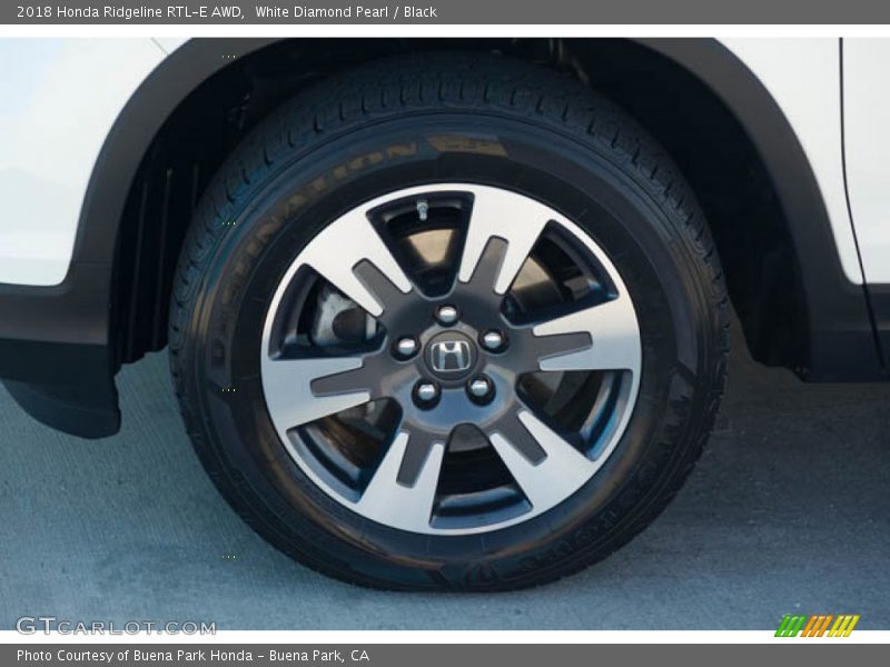 White Diamond Pearl / Black 2018 Honda Ridgeline RTL-E AWD