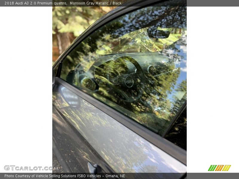 Monsoon Gray Metallic / Black 2018 Audi A3 2.0 Premium quattro
