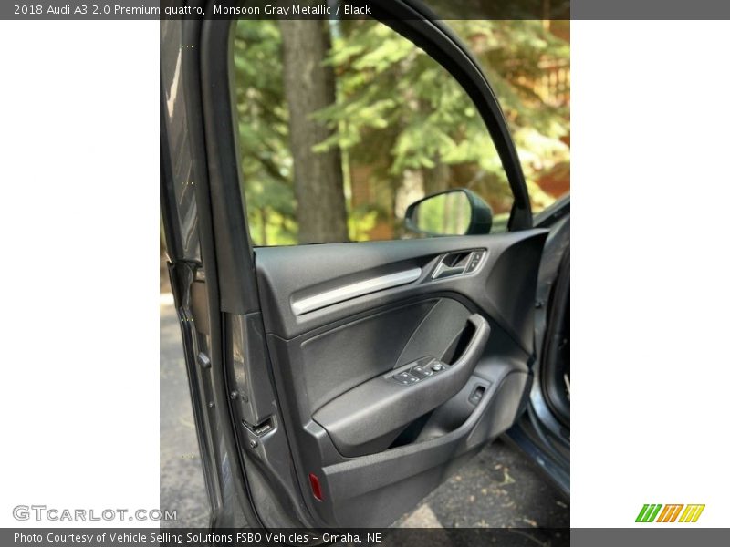 Monsoon Gray Metallic / Black 2018 Audi A3 2.0 Premium quattro