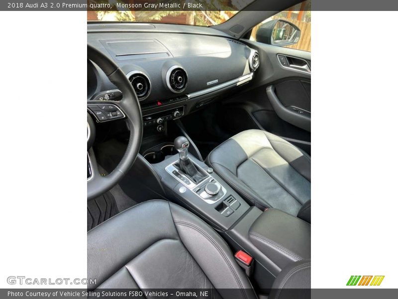 Monsoon Gray Metallic / Black 2018 Audi A3 2.0 Premium quattro