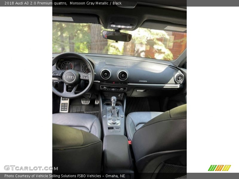 Monsoon Gray Metallic / Black 2018 Audi A3 2.0 Premium quattro