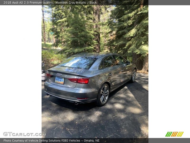 Monsoon Gray Metallic / Black 2018 Audi A3 2.0 Premium quattro