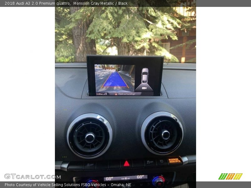 Monsoon Gray Metallic / Black 2018 Audi A3 2.0 Premium quattro