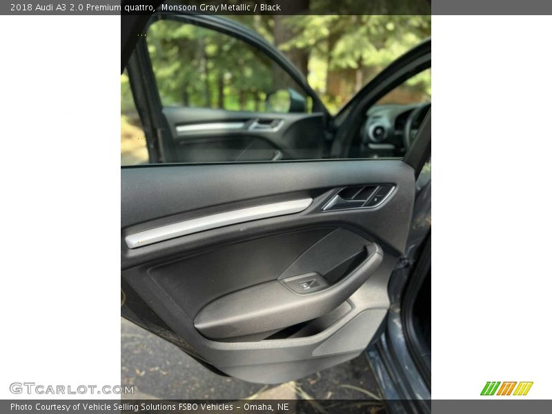Monsoon Gray Metallic / Black 2018 Audi A3 2.0 Premium quattro
