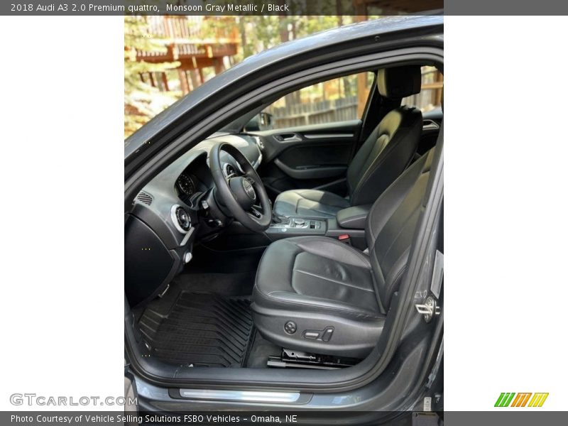 Monsoon Gray Metallic / Black 2018 Audi A3 2.0 Premium quattro