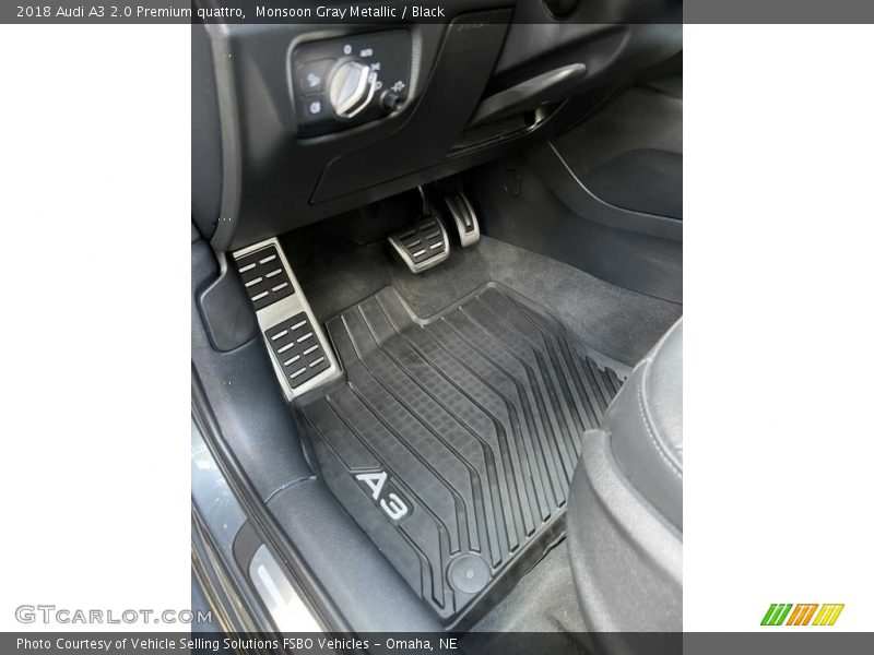 Monsoon Gray Metallic / Black 2018 Audi A3 2.0 Premium quattro