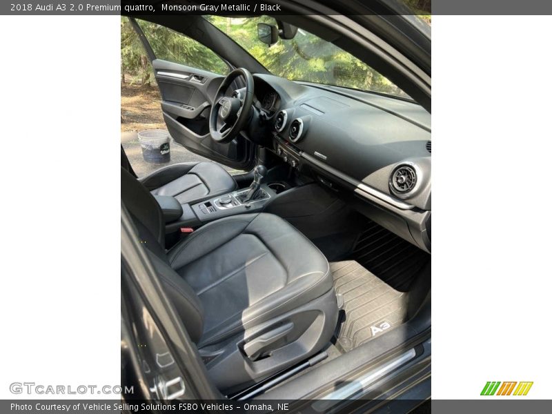 Monsoon Gray Metallic / Black 2018 Audi A3 2.0 Premium quattro