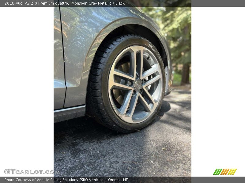 Monsoon Gray Metallic / Black 2018 Audi A3 2.0 Premium quattro