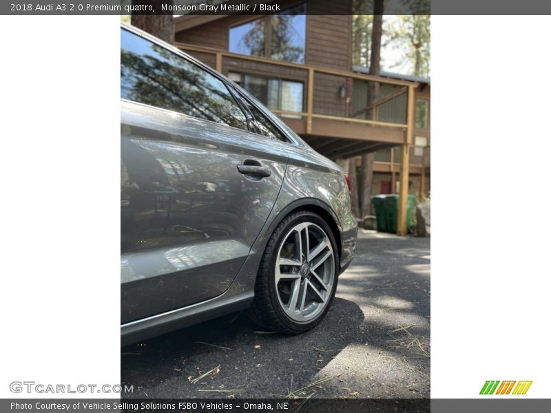 Monsoon Gray Metallic / Black 2018 Audi A3 2.0 Premium quattro