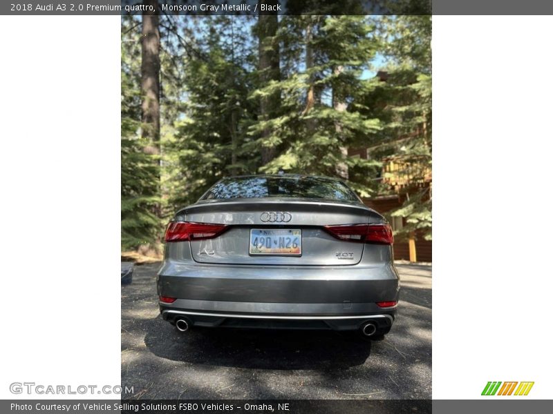 Monsoon Gray Metallic / Black 2018 Audi A3 2.0 Premium quattro