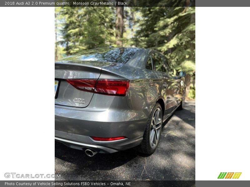Monsoon Gray Metallic / Black 2018 Audi A3 2.0 Premium quattro