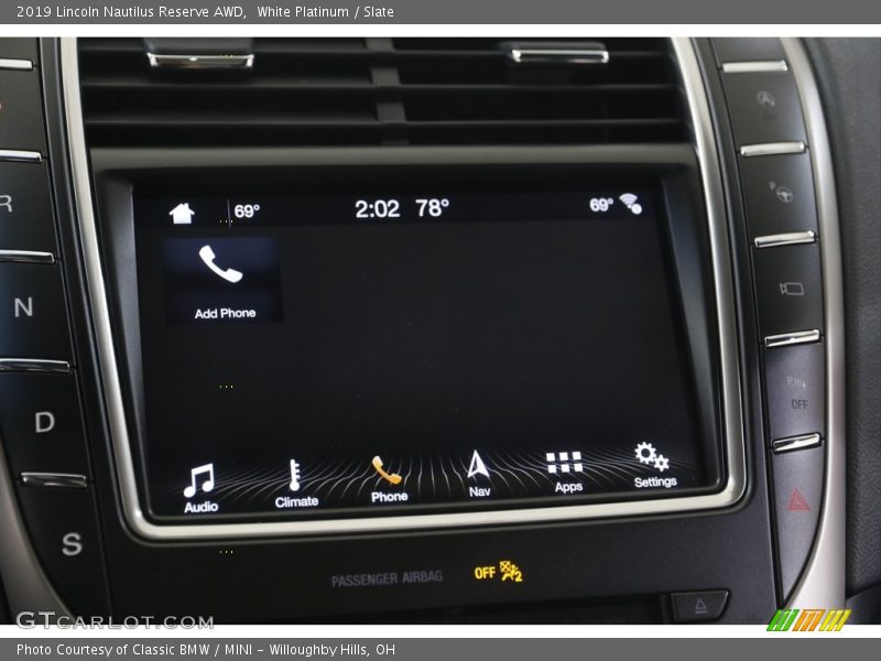 White Platinum / Slate 2019 Lincoln Nautilus Reserve AWD