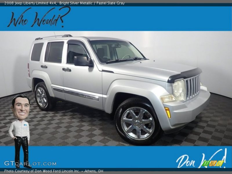 Bright Silver Metallic / Pastel Slate Gray 2008 Jeep Liberty Limited 4x4