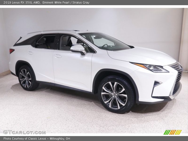 Eminent White Pearl / Stratus Gray 2019 Lexus RX 350L AWD