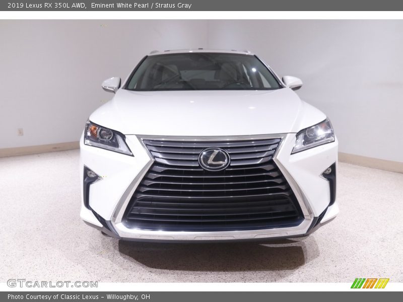 Eminent White Pearl / Stratus Gray 2019 Lexus RX 350L AWD