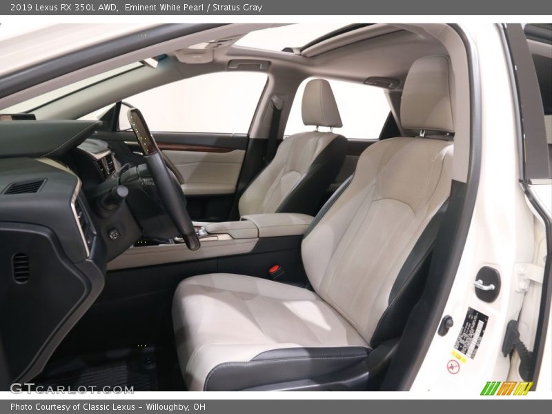 Eminent White Pearl / Stratus Gray 2019 Lexus RX 350L AWD