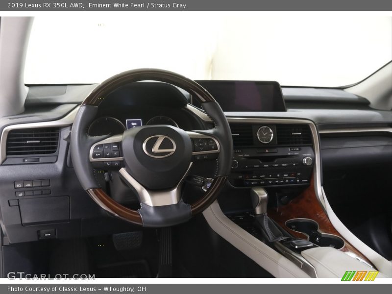 Eminent White Pearl / Stratus Gray 2019 Lexus RX 350L AWD