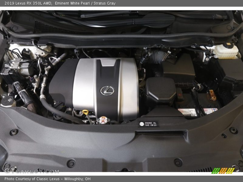 Eminent White Pearl / Stratus Gray 2019 Lexus RX 350L AWD