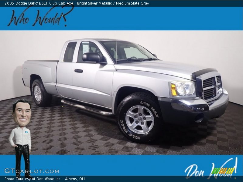 Bright Silver Metallic / Medium Slate Gray 2005 Dodge Dakota SLT Club Cab 4x4