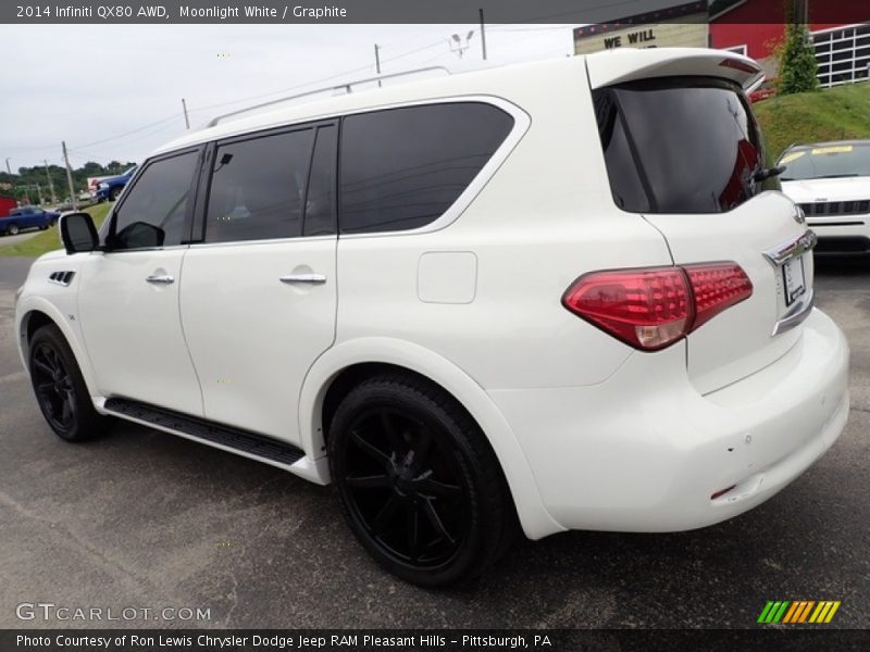 Moonlight White / Graphite 2014 Infiniti QX80 AWD