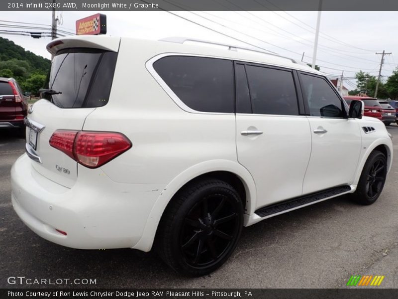 Moonlight White / Graphite 2014 Infiniti QX80 AWD