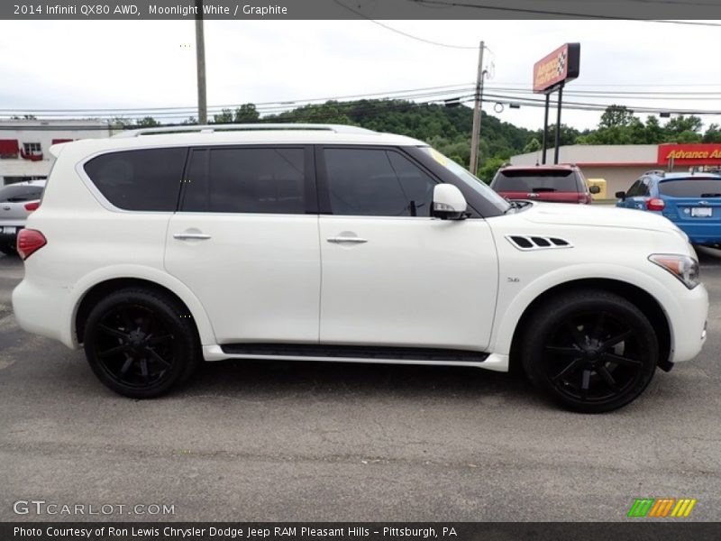 Moonlight White / Graphite 2014 Infiniti QX80 AWD