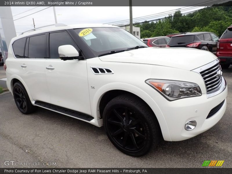 Moonlight White / Graphite 2014 Infiniti QX80 AWD