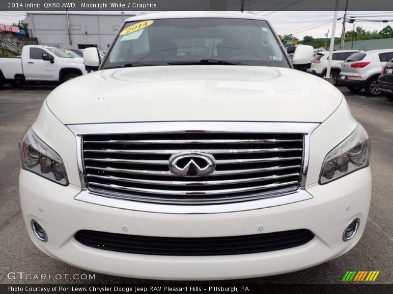 Moonlight White / Graphite 2014 Infiniti QX80 AWD