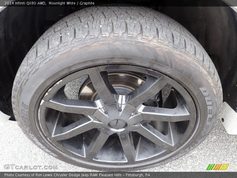Moonlight White / Graphite 2014 Infiniti QX80 AWD