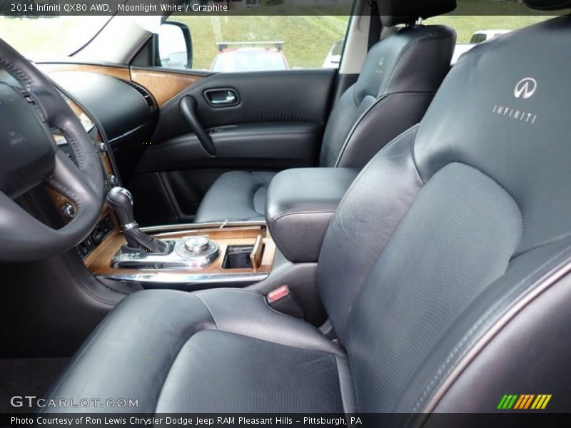 Moonlight White / Graphite 2014 Infiniti QX80 AWD