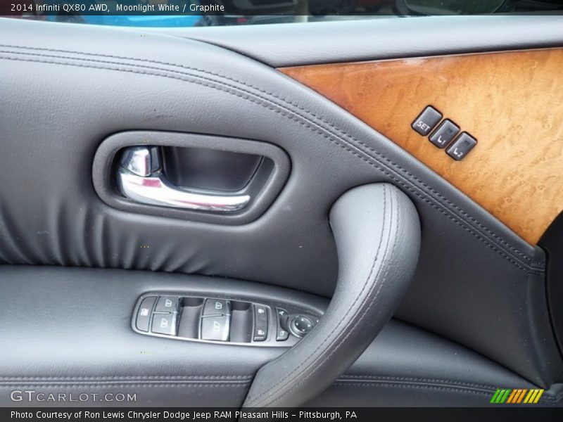 Moonlight White / Graphite 2014 Infiniti QX80 AWD