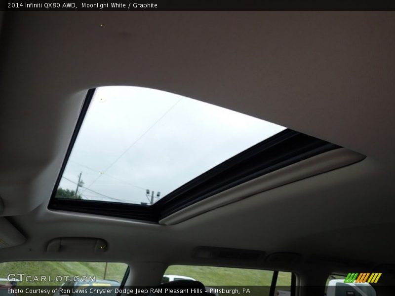 Moonlight White / Graphite 2014 Infiniti QX80 AWD