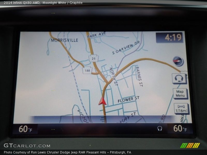 Moonlight White / Graphite 2014 Infiniti QX80 AWD