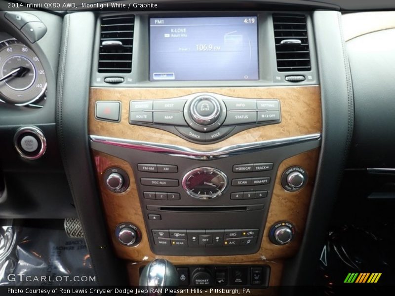 Moonlight White / Graphite 2014 Infiniti QX80 AWD