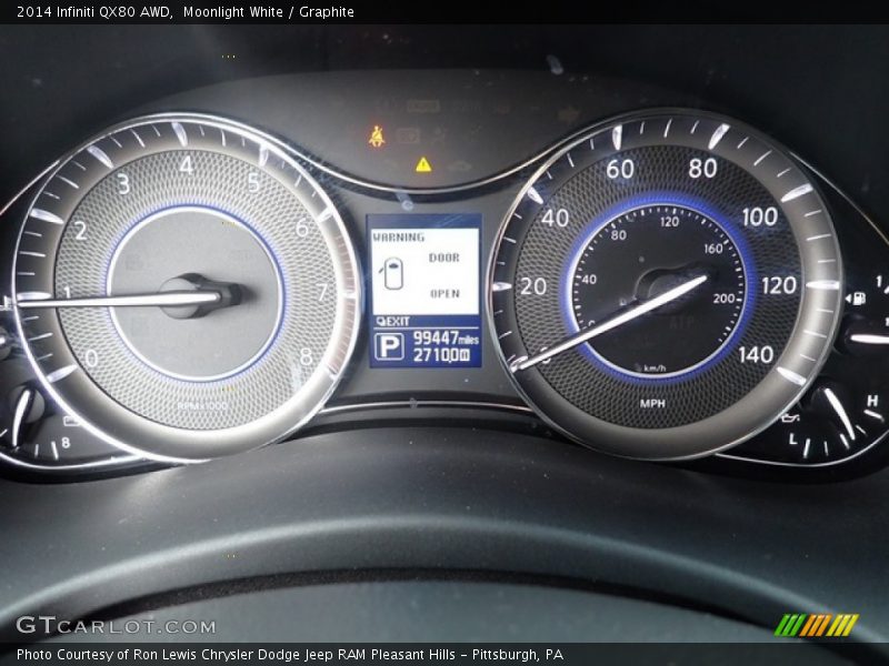 Moonlight White / Graphite 2014 Infiniti QX80 AWD