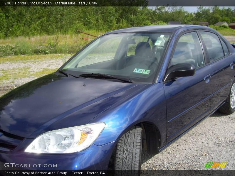 Eternal Blue Pearl / Gray 2005 Honda Civic LX Sedan