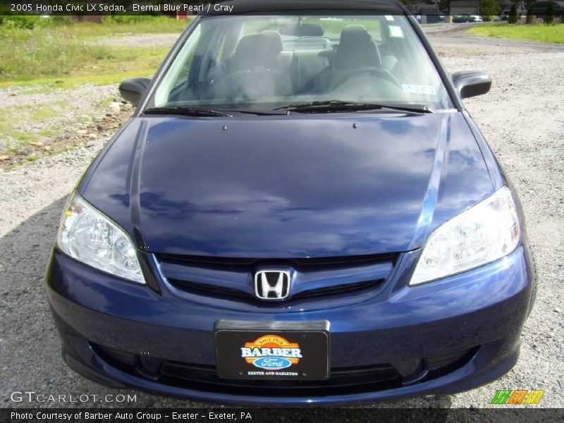 Eternal Blue Pearl / Gray 2005 Honda Civic LX Sedan
