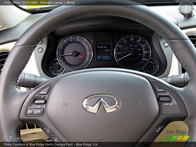 Midnight Garnet / Wheat 2016 Infiniti QX50 AWD