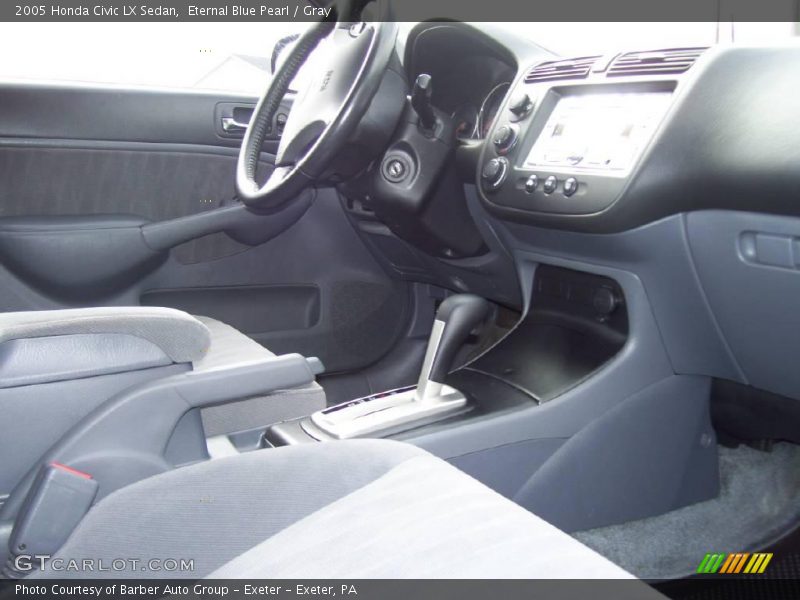 Eternal Blue Pearl / Gray 2005 Honda Civic LX Sedan