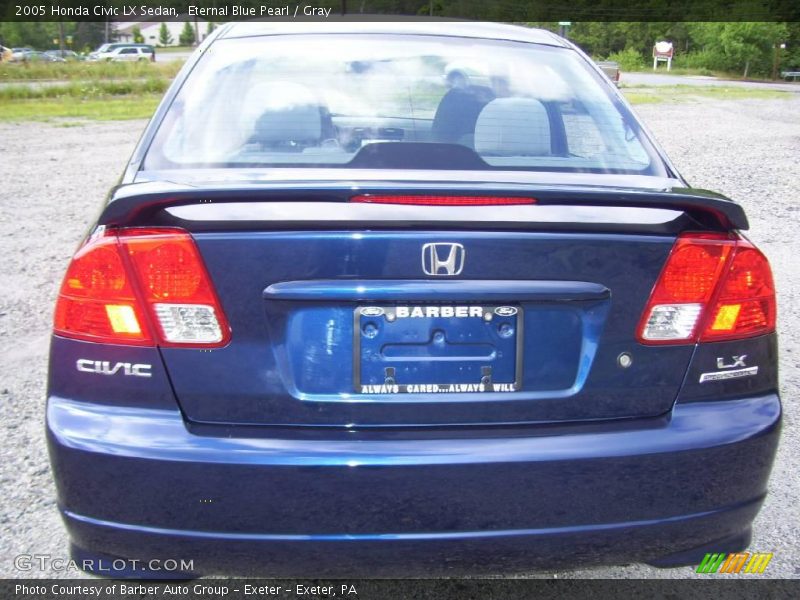 Eternal Blue Pearl / Gray 2005 Honda Civic LX Sedan