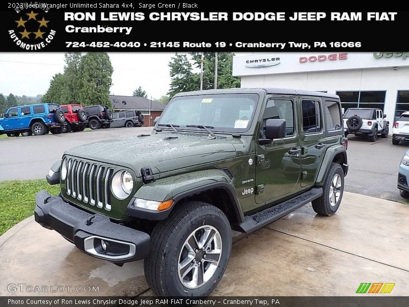 Sarge Green / Black 2023 Jeep Wrangler Unlimited Sahara 4x4