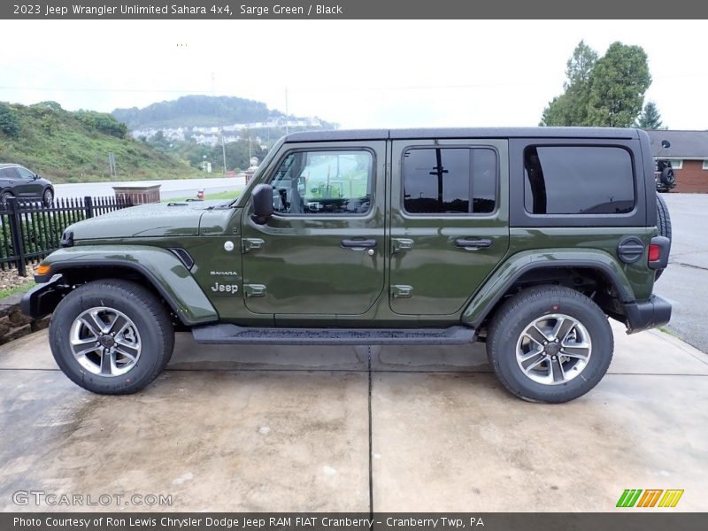 Sarge Green / Black 2023 Jeep Wrangler Unlimited Sahara 4x4