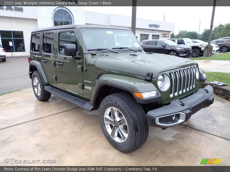 Sarge Green / Black 2023 Jeep Wrangler Unlimited Sahara 4x4