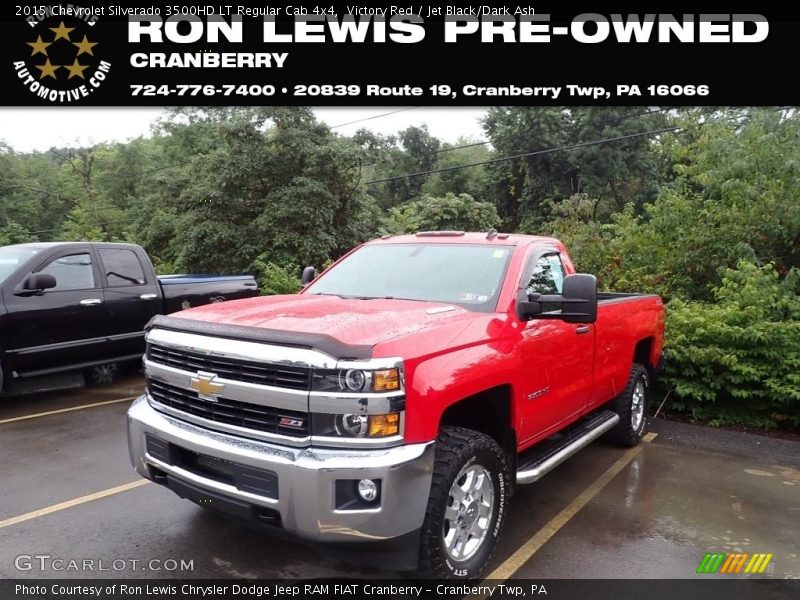 Victory Red / Jet Black/Dark Ash 2015 Chevrolet Silverado 3500HD LT Regular Cab 4x4