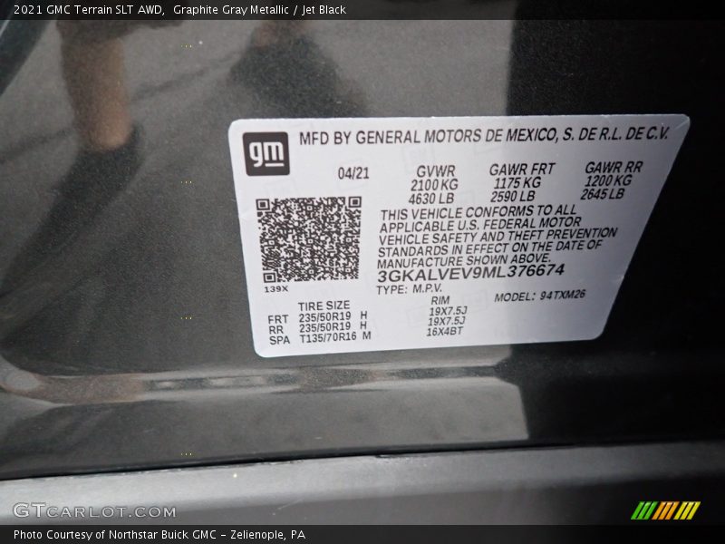 Graphite Gray Metallic / Jet Black 2021 GMC Terrain SLT AWD