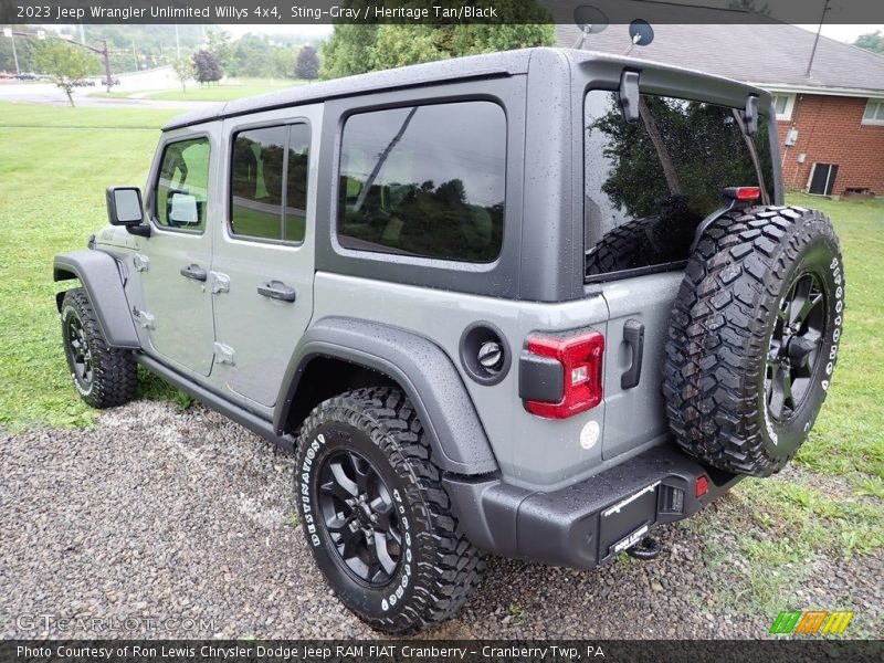 Sting-Gray / Heritage Tan/Black 2023 Jeep Wrangler Unlimited Willys 4x4