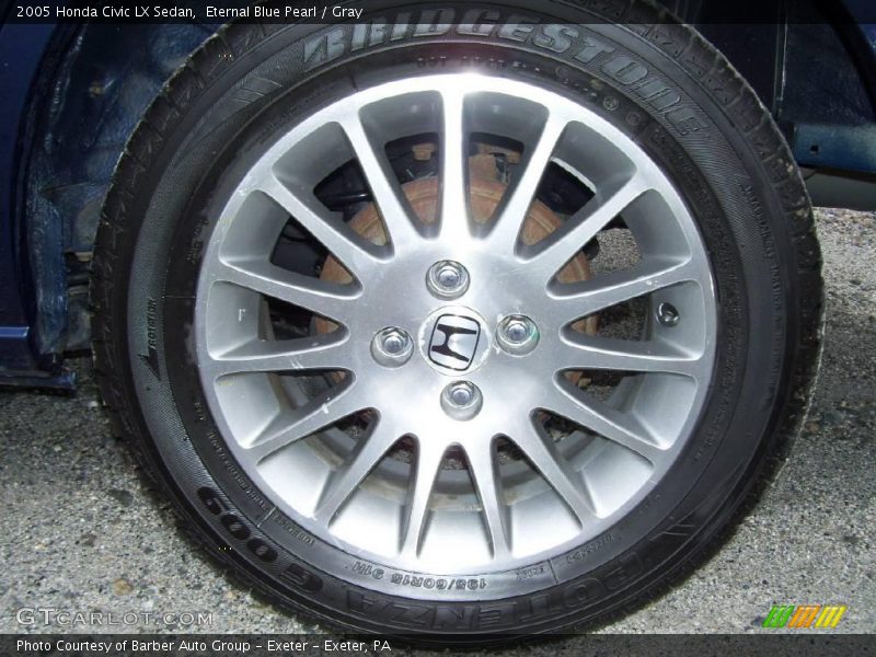 Eternal Blue Pearl / Gray 2005 Honda Civic LX Sedan