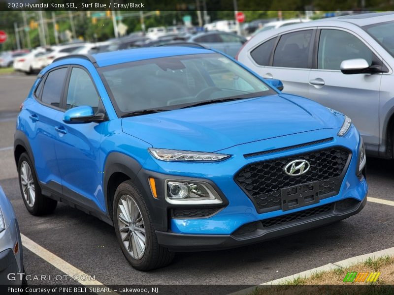 Surf Blue / Gray/Black 2020 Hyundai Kona SEL
