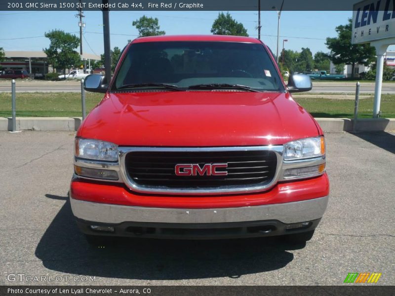 Fire Red / Graphite 2001 GMC Sierra 1500 SLT Extended Cab 4x4