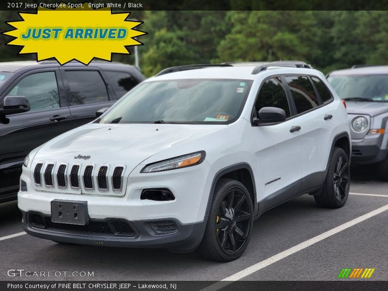 Bright White / Black 2017 Jeep Cherokee Sport